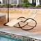 Costway 1/2 PCS Outdoor Rocking Lounge Chair with Removable Headrest Breathable Backrest & Seat Beige